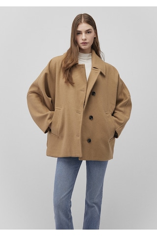 Mavi - Kahverengi Kaşe Kaban 1110574-70202 Kahverengi