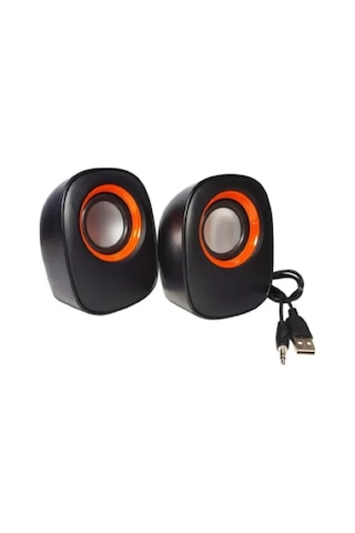 D05 Mini Bilgisayar Hoparlörü 3.5mm Jack+usb Girişli Kablolu Speaker