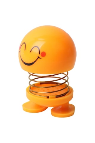 Mutlu Olan Emoji Smile Zıp Zıp Kafa 8 Cm Araba Torpido Süsü Masaüstü Dekoratif Figür Pasta Süsü Emoji