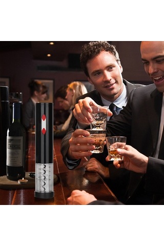 Pazly Şarap Açma Seti: Otomatik Mantar Çekme, Vakumlu Tıpa, Döküm Aparatı - Ev Ve Parti İçin Siyah Siyah