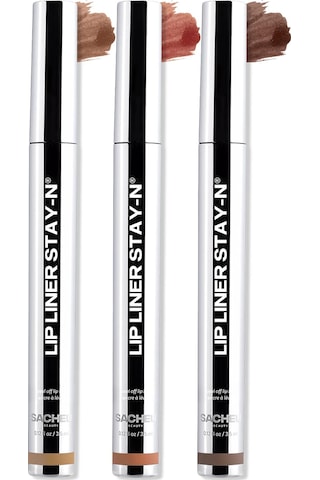 Sacheu Lip Liner Stay-n Soyulabilir Uzun Süre Kalıcı Dudak Çizgisi Belirginleştirici 3'lü Set Set
