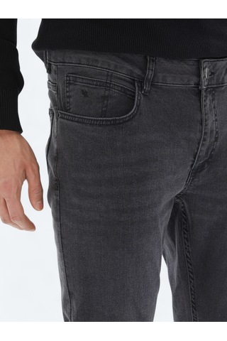 Kip Koyu Gri Super Slm Fit Denim Pamuk Karışımlı Pantolon Pant-1123