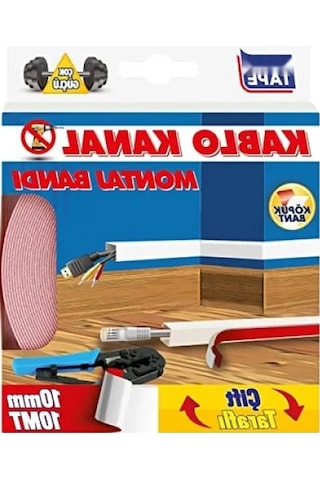 10 Mm Eninde Kablo Kanal Montaj Bandı, 10 Mt