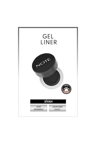 Note Cosmetique Gel Liner Mat Bitişli Waterproof Suya Dayanıklı Kalıcı Jel Eyeliner - Siyah