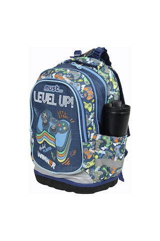 Must 585192 Level Up Çift Cepli İlkokul Sırt Çantası-siyah Çok Renkli