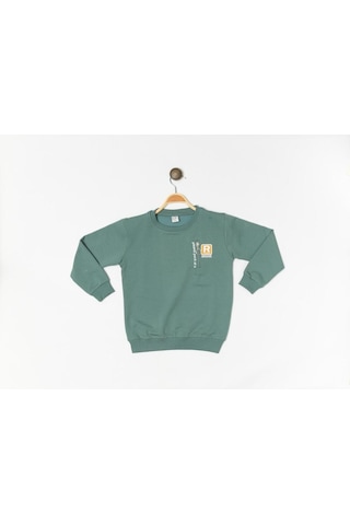 Modalı Çocuk Brane Cotton Rtr0006 Fermuar Detaylı Baskılı Swearshirt