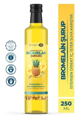 Collagen Life Bromelain Ananas İçeren Detox Şurubu 250 Ml