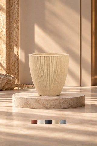 Bostann Dekoratif Saksı - Botonıa 030 - 50l - Bej 50 Lt