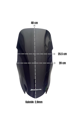 Bajaj Dominar 250 / 400 2017-2024 Uyumlu Uzun Ön Cam Füme