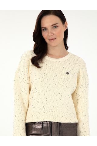 Pierre Cardin Kadın Ekru Kazak /triko 50290560-vr019 Ekru