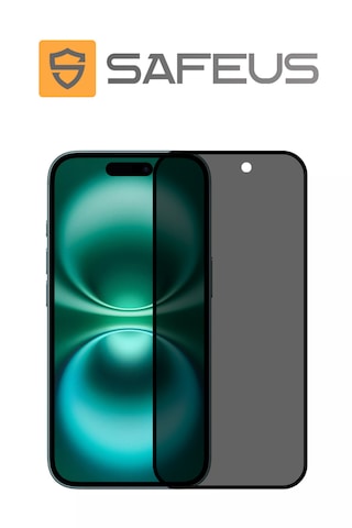 Safeus Tam Kaplayan Hayalet Parmak İzi Bırakmayan Safir Ekran Koruyucu Cam , Apple Uyumlu iPhone 16 İle