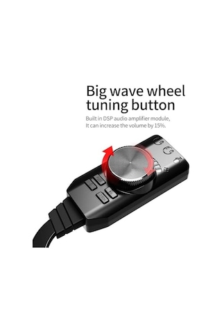 A4677 Usb 2.0 Ses Kartı 7.1 Kanallı Pc Ve Laptop Için Pubg Oyun Harici Ses Kartı 3.5mm-kulaklıkla Tak Ve Çalıştır Mikrofon Jakları Ses Kontrolü Mikrofon Oyunları Ses Efekti Yükseltme Adaptörü