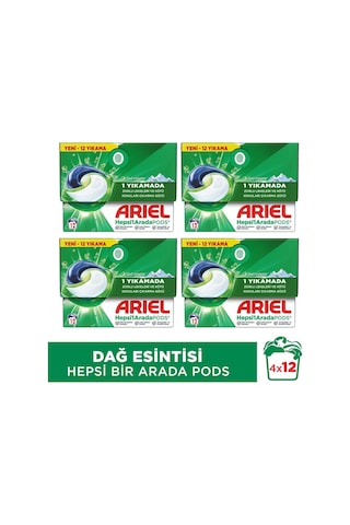 Hepsi1arada Pods Kapsül Çamaşır Deterjanı Beyazlar Ve Renkliler 12 Yıkama X4