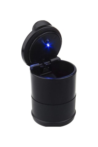 Nissan Qashqai Uyumlu Mavi Işıklı Kapaklı Siyah Küllük-kumbara