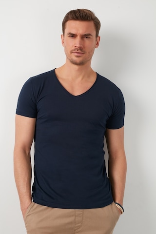 Buratti Pamuklu Slim Fit V Yaka Basic Erkek T Shirt 5412001 Lacivert