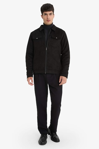Defacto Slim Fit İç Cepli Süet Mevsimlik Baharlık Siyah Erkek Mont A3254ax/bk27 Siyah