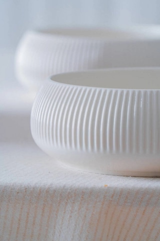 Acar Linea Porselen Beyaz Yuvarlak Kase 17x6 Cm