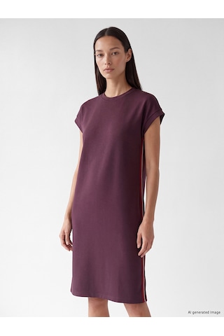 Lcw Everyday Mürdüm Soft Touch Oversize Elbise