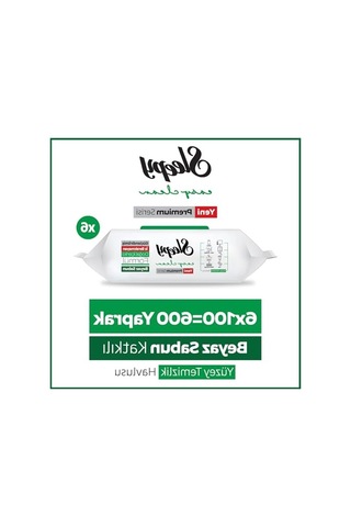 Sleepy Easy Clean Premium Beyaz Sabun Katkılı Yüzey Temizlik Havlusu Mendili 6x100 600 Yaprak Açık Bej
