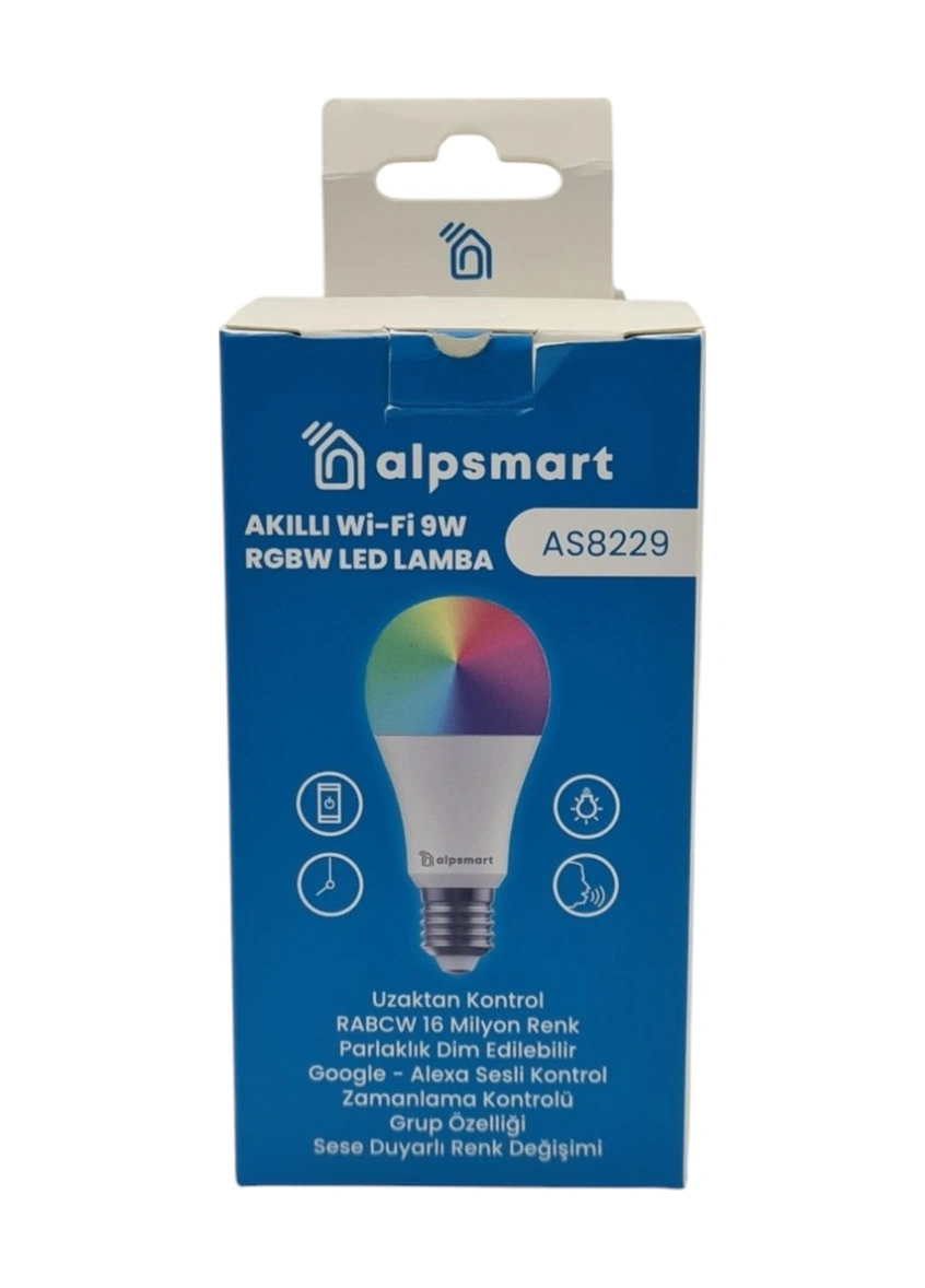 Alpsmart As-8229 Cw Akıllı Wifi Led Lamba Tuya Destekli 9w Ampül Çok Renkli