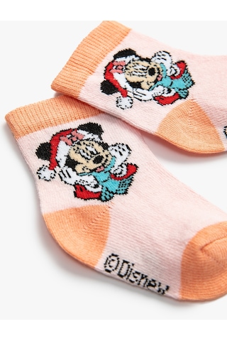 Koton Minnie Mouse Baskılı Çorap Lisanslı Pembe 3smg80009aa Gül Gülkurusu