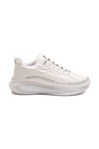 Beyaz Memory Foam Lastik Bağcıklı Erkek Sneaker 2250-1 M Beyaz