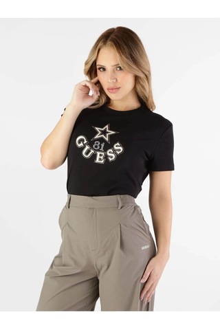 Guess Elettra Siyah Kadın T-shirt V6yı04k4268-jblk