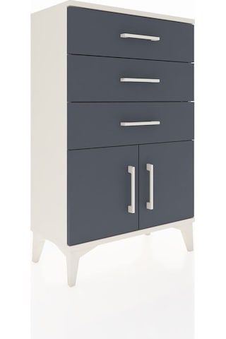 Arges Komodin 3 Çekmeceli 2 Kapaklı 60x30x96 Aytaşı-antrasit Aytaşı