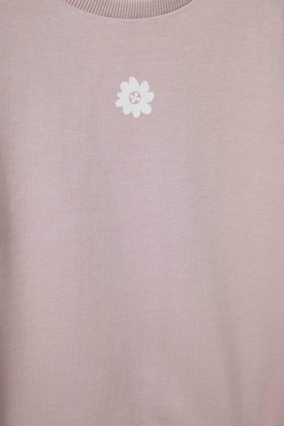 Defacto Kız Bebek Bisiklet Yaka Çiçekli Sweatshirt E8351a525aupr345 Mor