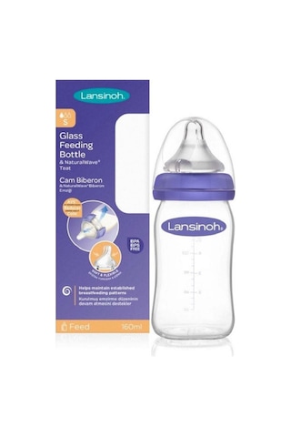 Lansinoh Cam Biberon & Naturalwave Biberon Emziği 160 Ml