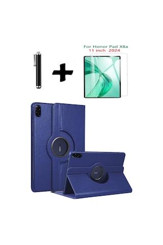 Honor Pad X8a 11 İnç 360 Dönebilen Standlı Tablet Kılıfı Ekran Koruyucu Ve Kalem Seti Kapaklı Kılıf