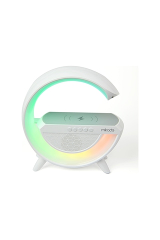 Mikado Md-g111 Beyaz 10w 1800mah Bt/tf/usb/15w Wireless Şarj Rgb Işıklı Speaker