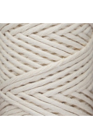 Ayrex Tek Telli Makrome İpi 3 Mm X 100 Metre 328 Fit 3mm Tek Telli Doğal Pamuk İp, Makrome Sanat Ve El Sanatları İ