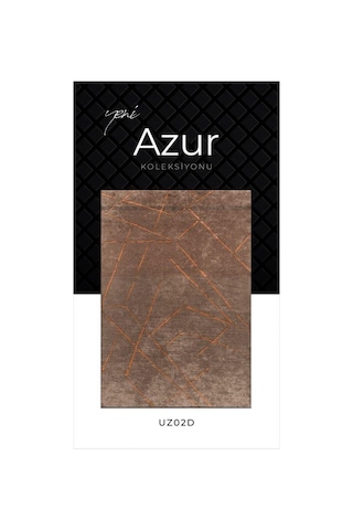 Pierre Cardin Azur Uz02d Kahve Bakır Pamuk Akrilik Yumuşak Dokulu Modern Kilim Halı