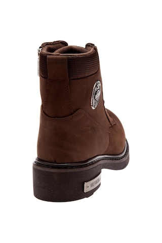 Harley Davidson Jim Dark Brown Nubuk Erkek Bot Kahverengi