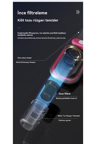 Jian Fan Evşarj Edilebilir Akar Temizleme Aleti Büyük Emişçiftçi Vuruşlu Ultraviyole Sterilizasyon Akar Temize Elektrikli Pürge Yatağıaltın