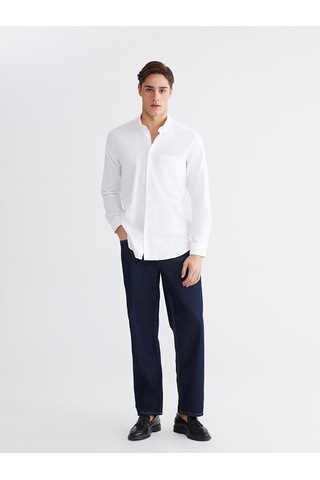Lcwaıkıkı Classic Beyaz Regular Fit Gabardin Erkek Basic Gömlek