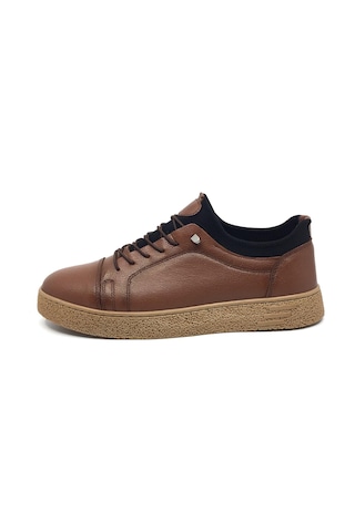 Taşpınar Goldbrand %100 Hakiki Deri Erkek Rahat Günlük Casual Lastik Bağcıklı Ayakkabı 40-44 Taba