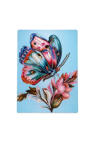 5d Elmas Taş İşleme Kiti Tablo 15x20 Cm Kelebek Diamond Painting