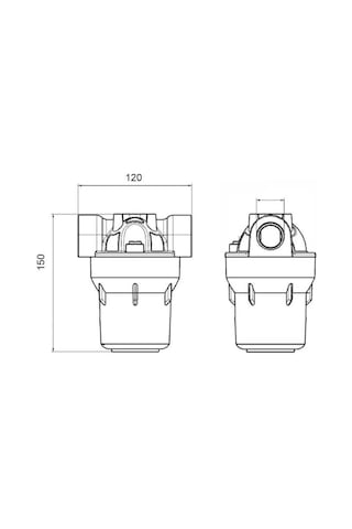 Aquafer 3 İnç Yıkanabilir Filtre 3/4 İnc 50 Micron Tortu Pislik Tutucu Filtre