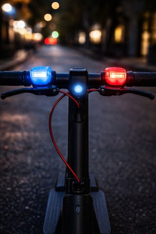 Elektrikli Scooter Aksesuarı Scooter Aksesuarı Bisiklet Aksesuarı Çakar Lamba Kırmızı Mavi