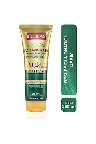 Bioblas Botanic Oils Argan Yağlı Saç Kremi 250 Ml Onarıcı Argan Saç Bakım Kremi