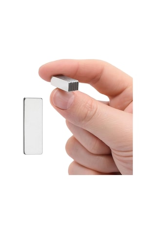 Magneteksan Güçlü Neodyum Mıknatıs 30x10x1 Mm Dikdörtgen N35 Kalite, Ultra Güçlü Manyetik Plaka Mıknatıs