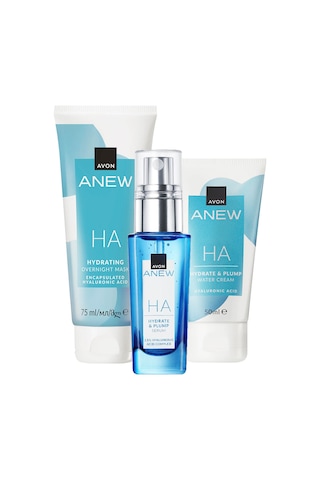 Avon Avon Anew Hyalüronik Asit İçeren Dolgun Görünüm Veren Su Bazlı Krem 50 ML + Gece Maskesi 75 ML + Serum 30 ML