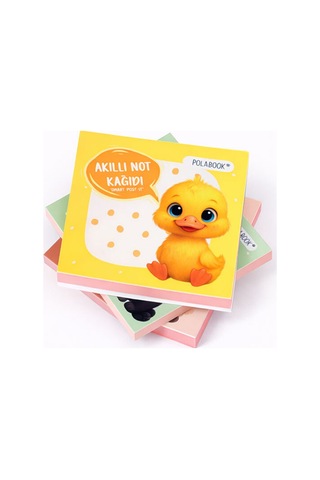 Hayvanlı Mini Akıllı Not Kağıdı 50 Yaprak Yapışkansız Post-it 4'lü - 9011425711588