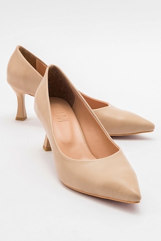 Luvishoes Luvi Shoes Pedra Ten Cilt Kadın Topuklu Ayakkabı Ten Cılt