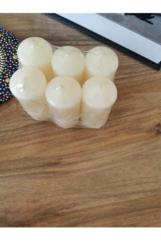 İv Candles Homedecor 6'lı Beyaz Bar Mum