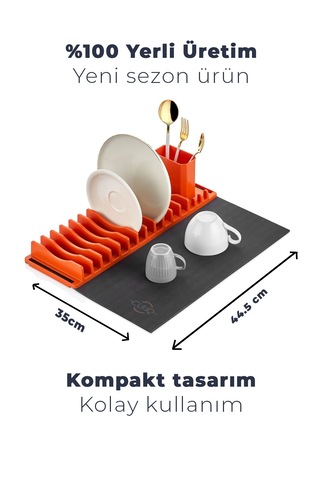 Tabak & Çatal- Kaşık Düzenleyici Dayanıklı Plastik Mutfak Gereci Gri