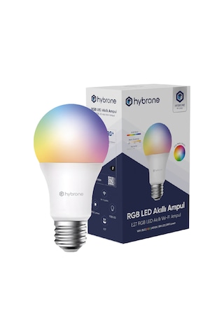 Hybrone Led Rgb Wi-fi Akıllı Ampul, 16 Milyon Renk, 900 Lümen, E27 Duy, Uygulama İle Uzaktan Kontrol Rgb