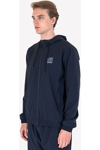 Lescon Lacivert Erkek Fermuarlı Kapüşonlu Sweatshirt 23n-1139